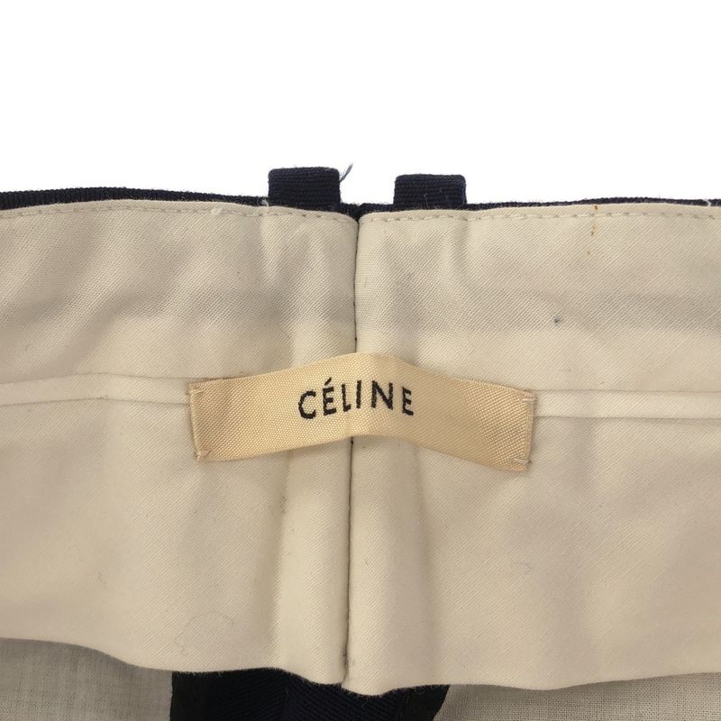 Celine by Phoebe Philo Wool Slacks Pants 2 1p84 7141 Navy 36