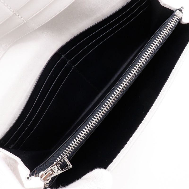 Loewe Repeat Anagram Leather White Unisex Long Wallet