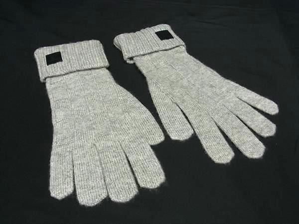 Louis Vuitton Damier 100% Cashmere Gon Helsinki Gloves Women's Grayish