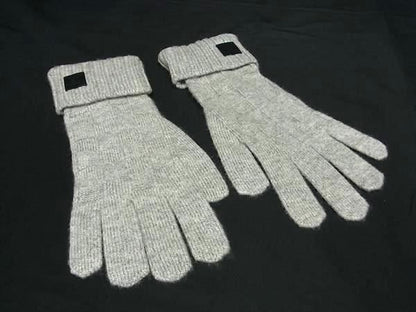 Louis Vuitton Damier 100% Cashmere Gon Helsinki Gloves Women's Grayish