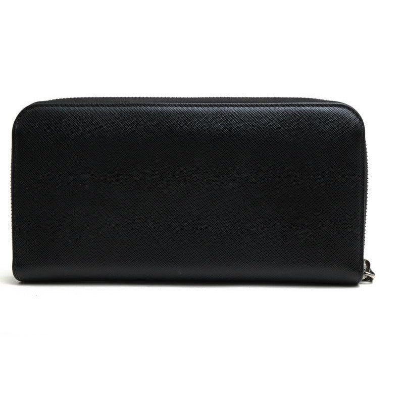 Prada Long Wallet Women Leather Black 2 Ml317 Portafoglio Lampo — view 2