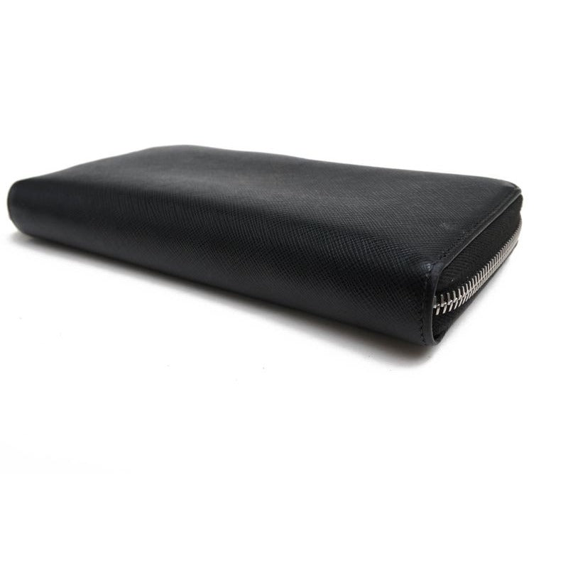 Prada Long Wallet Women Leather Black 2 Ml317 Portafoglio Lampo — view 3