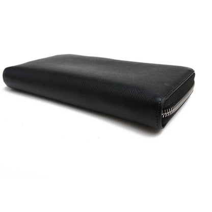 Prada Long Wallet Women Leather Black 2 Ml317 Portafoglio Lampo — view 3