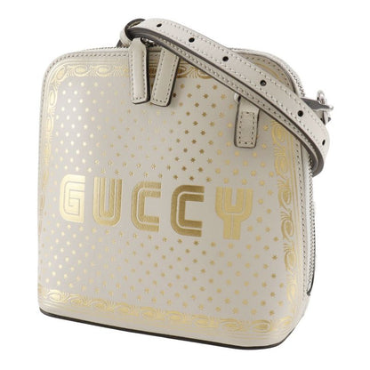Gucci Gussy SAGA 511189 Leather White Women's Shoulder Bag