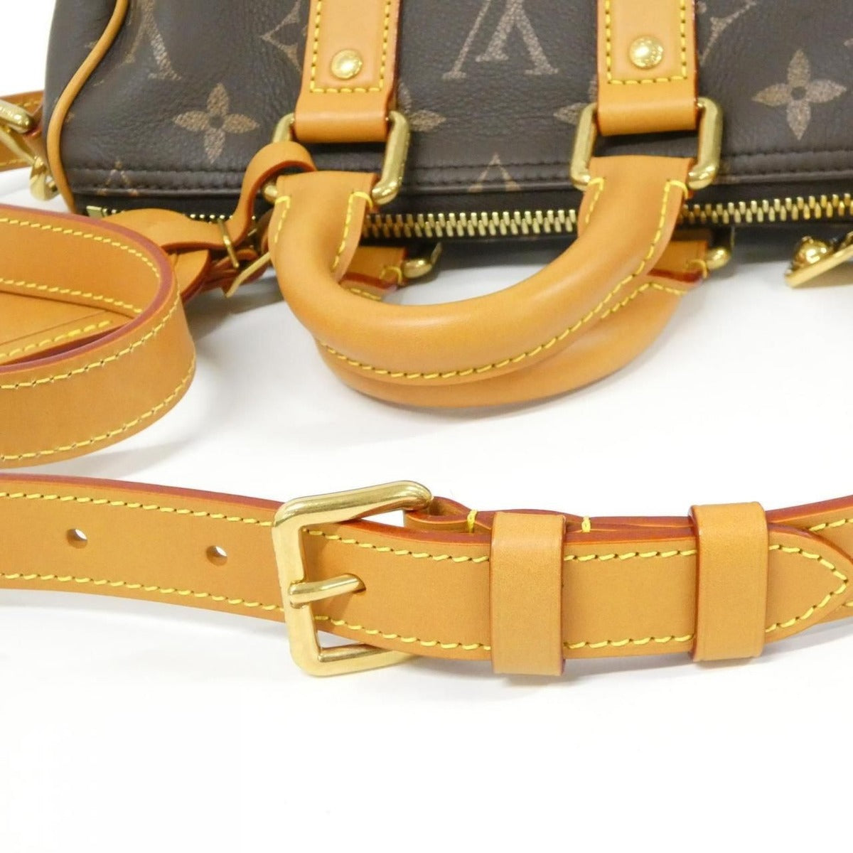 Louis Vuitton Monogram Leather Keepall — view 7