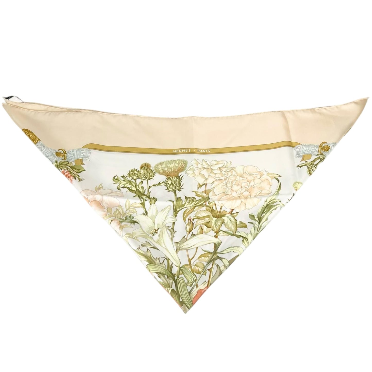 Hermes Carre 90 Silk Orange Brown Scarf — view 2
