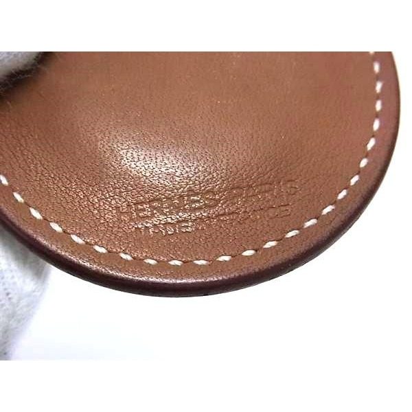 Hermes Apple V-swift Airtag Lost Prevention Tag Key Ring Charm Brown — view 4