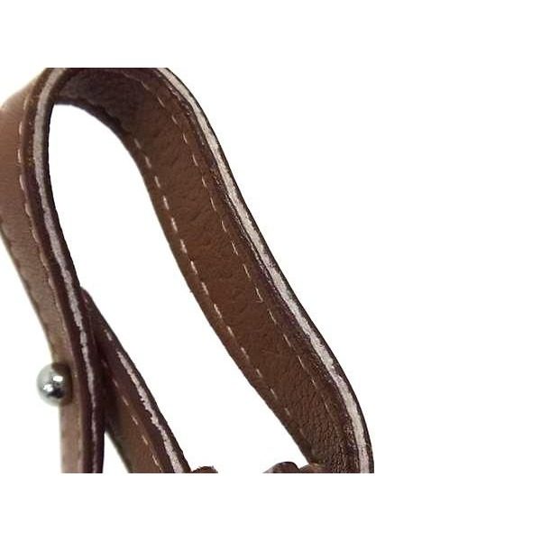 Hermes Apple V-swift Airtag Lost Prevention Tag Key Ring Charm Brown — view 5