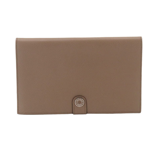 Hermes Toutenmain Bifold Wallet Eve Color Etoupe Silver