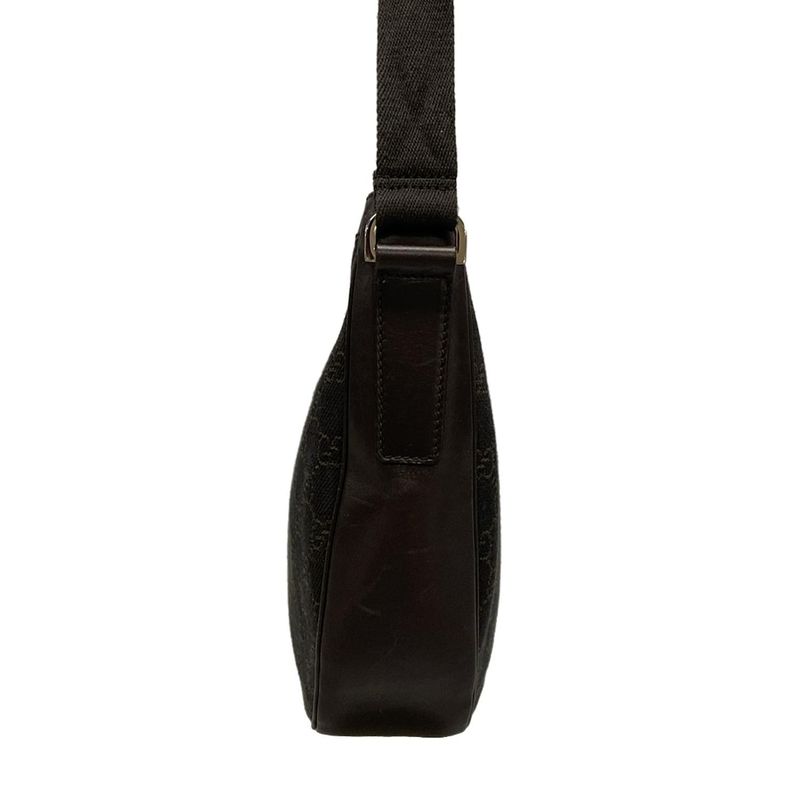 Gucci Shoulder Bag GG Pattern 101682 Dark Brown Leather