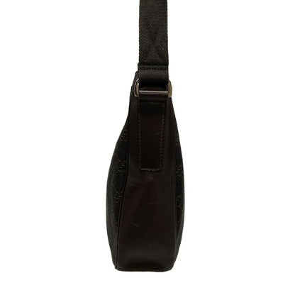 Gucci Shoulder Bag GG Pattern 101682 Dark Brown Leather