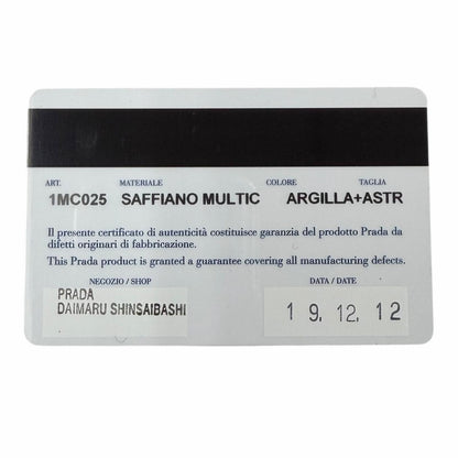Prada Saffiano Leather Metal Logo Pass Case Business Card Holder — view 10