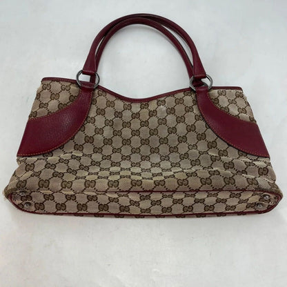 Gucci Tote GG Canvas Red Business Travel Formal — view 15