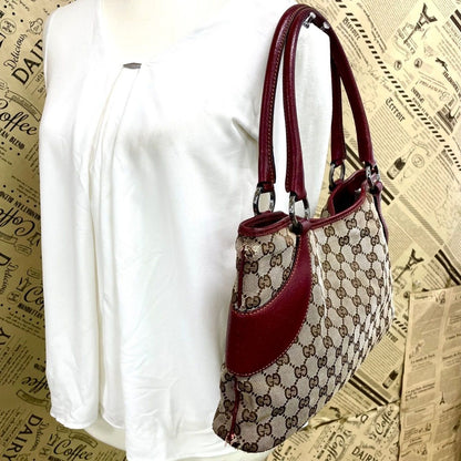 Gucci Tote GG Canvas Red Business Travel Formal — view 3