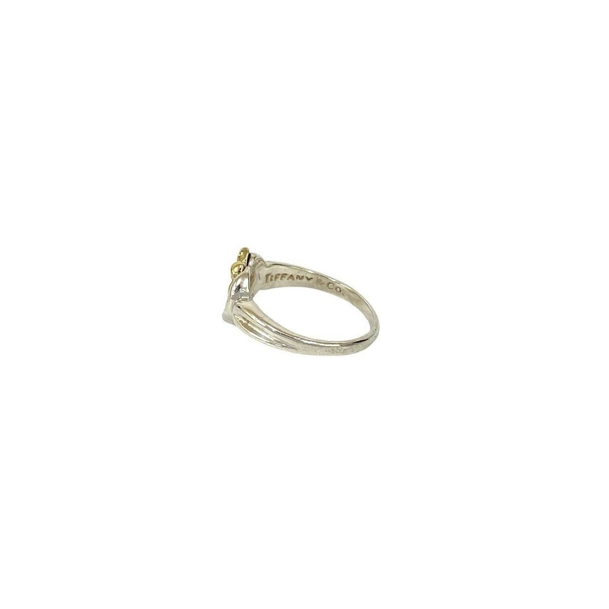 Tiffany & Co Heart Ribbon Combination Ring 18K Gold Silver — view 5