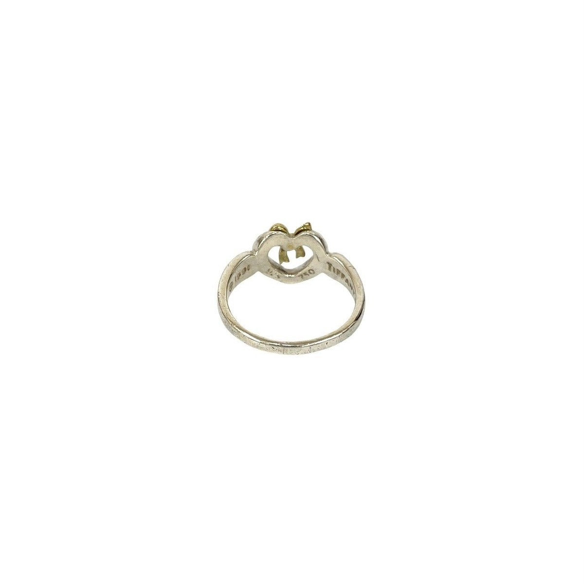 Tiffany & Co Heart Ribbon Combination Ring 18K Gold Silver — view 7