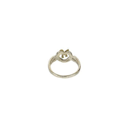 Tiffany & Co Heart Ribbon Combination Ring 18K Gold Silver — view 7