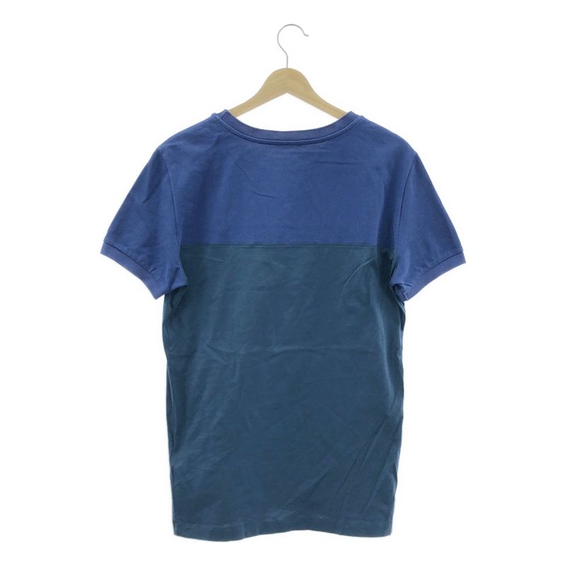 Bottega Veneta Cotton Bicolor Crew Neck T-shirt - 46 - Blue - Mens