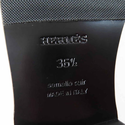 Hermes Destin Silver Hardware Kelly Buckle Leather Loafers Camel 36.5 With Box