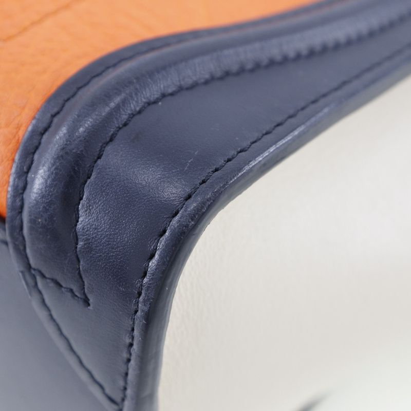 Celine Luggage Nano Shopper Calf Orange Women's Shoulder Bag