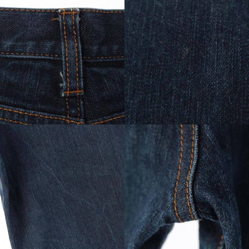 Saint Laurent 20 Years Button Fly Tapered Denim Pants Jeans 644024 Indigo Blue