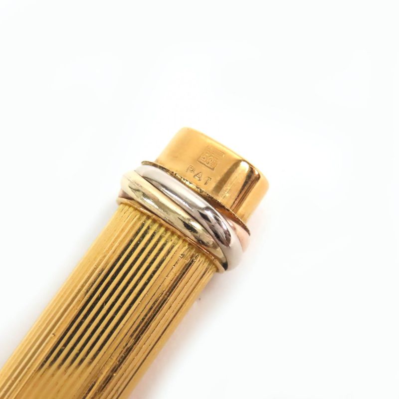 - Cartier Vintage Trinity Ballpoint Pen With Cap Gold Made In France Men's