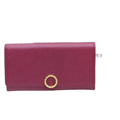 Bvlgari BB Logo Clip Leather Bifold Wallet