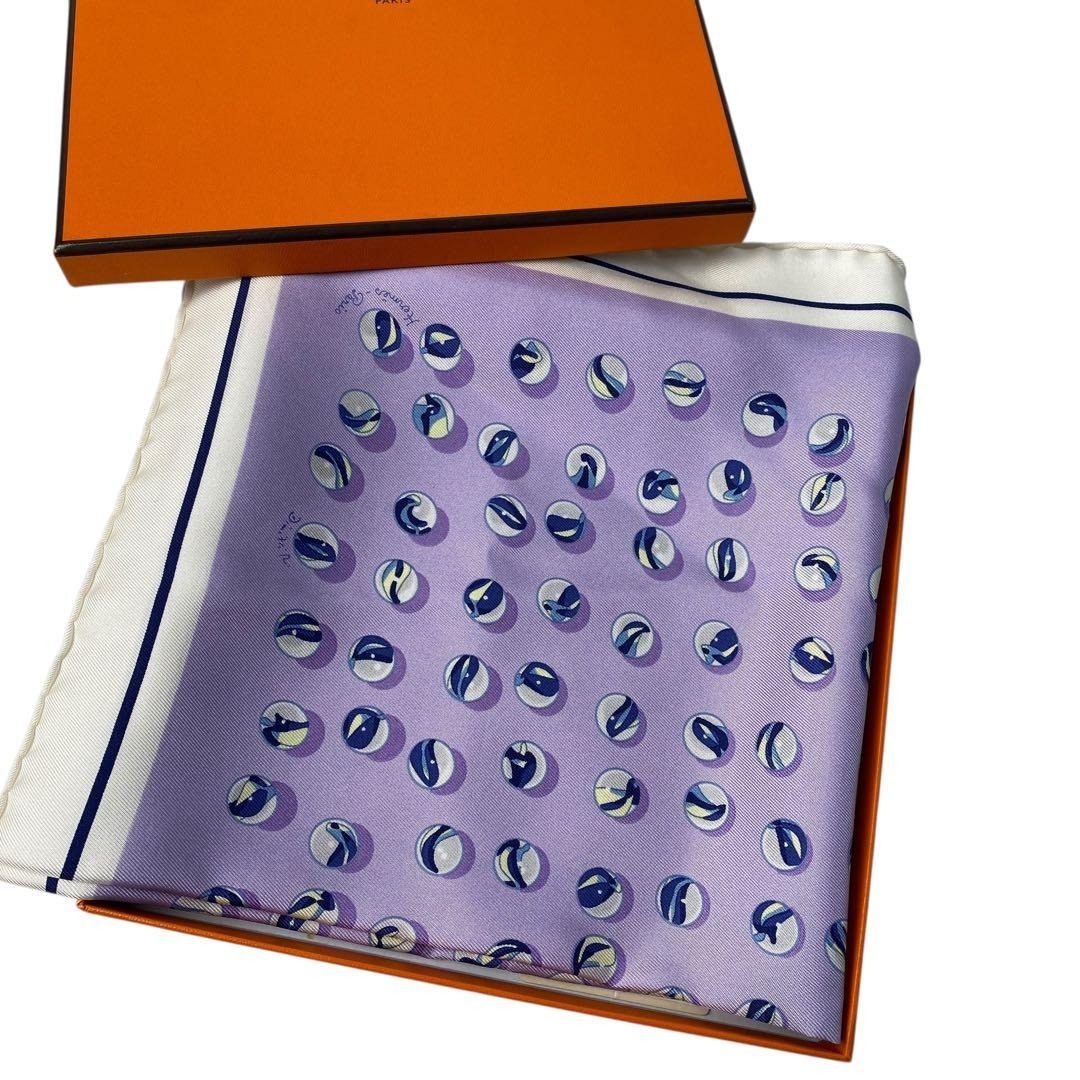 Hermes Gavroche Carre 45 Marble Scarf Bandana Silk