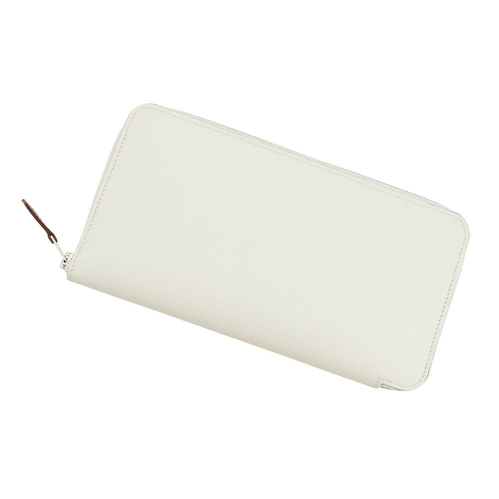 Hermes Wallet Azap Long Silk in New White Silver