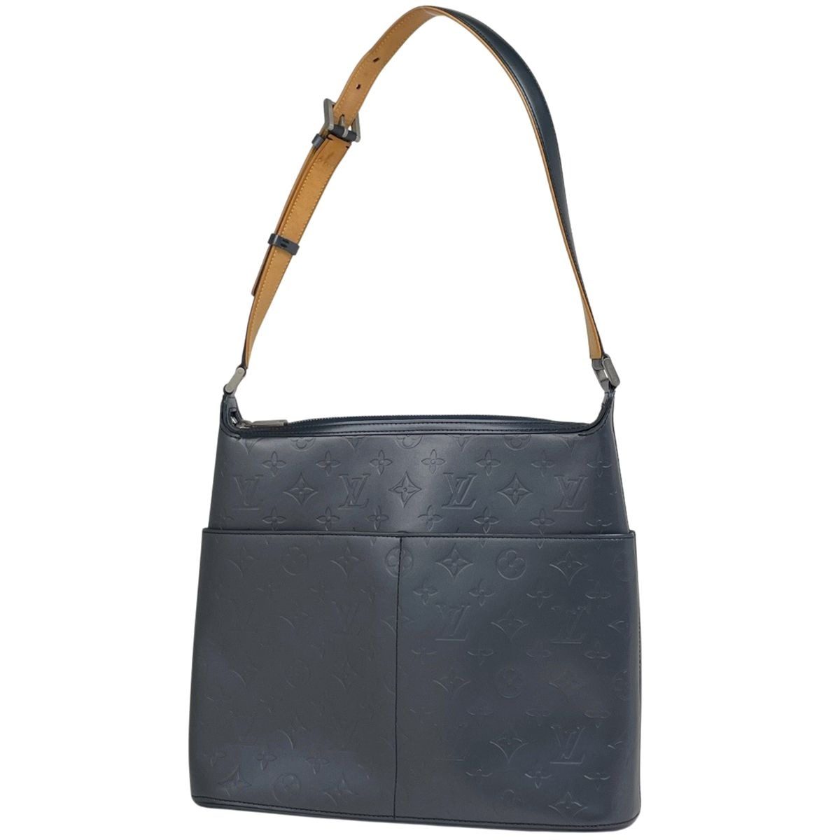 Louis Vuitton Satta Shoulder Bag Monogram Matte Blue