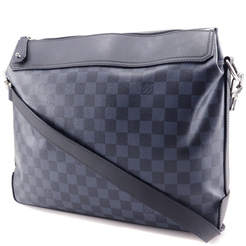 Louis Vuitton Greenwich Messenger N41348 X Damier Cobalt Black/navy Blue Men's