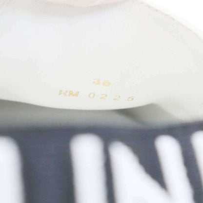 Celine Block Wedge Mule Sandals White 36