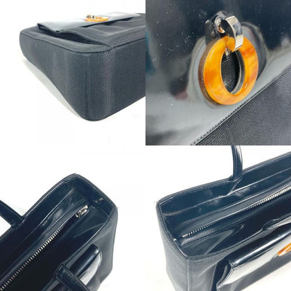 DIOR Handbag Shoulder Bag Leather Black