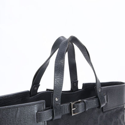 Gucci GG Canvas Leather Belt Tote Bag Shoulder Business Commuter Document Bag