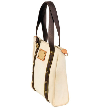 Louis Vuitton Antigua Cabas GM Tote Bag Canvas M40033 White