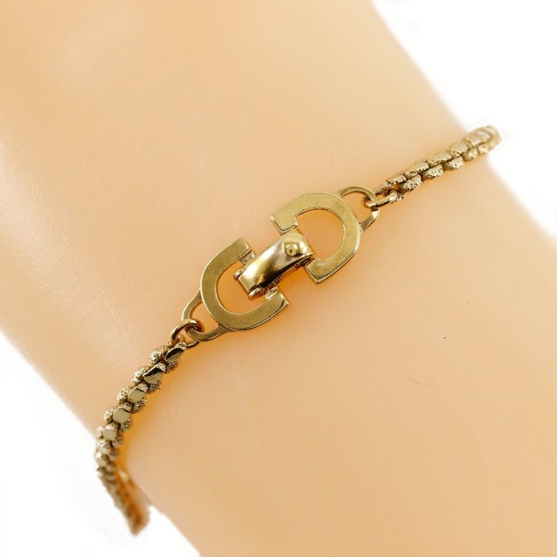 [dior] Christian Dior Vintage Gold Plated Ladies 4.7g Bracelet