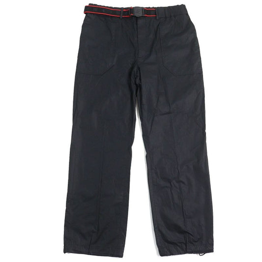 Fendi 2021 Fb0741 AHV5 100% Cotton Logo Buckle Belt Design Easy Pants Black 50