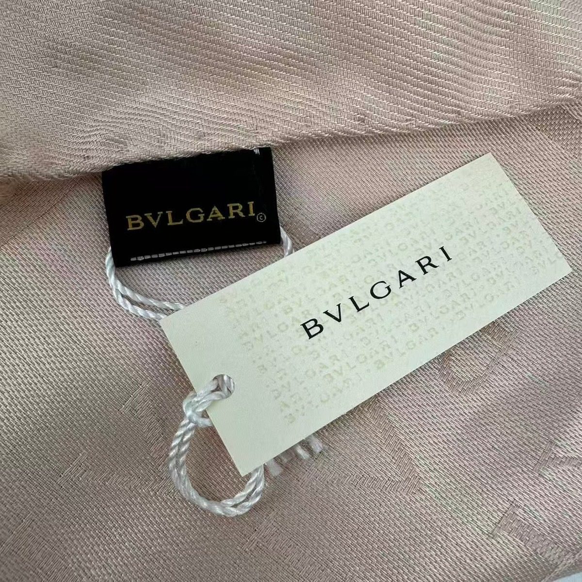 Bvlgari Scarf Shawl Silk All Over Pattern Pink — view 3