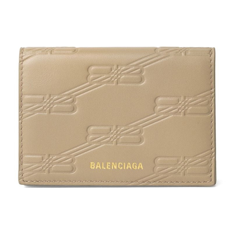 Balenciaga Tri-Fold Wallet in Signature Taupe