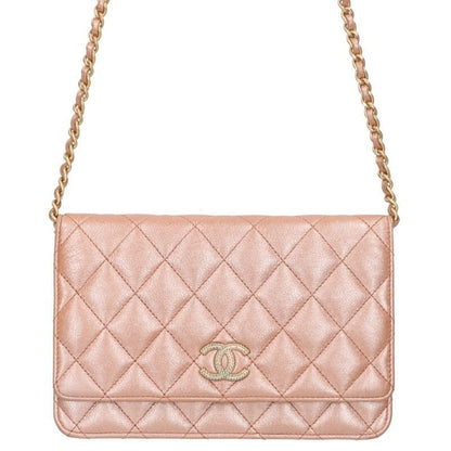 Chanel Quilted Lambskin Chain Wallet
