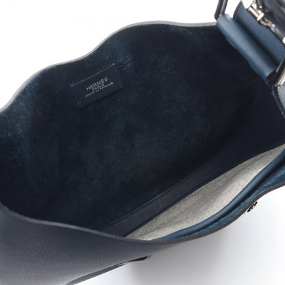 Hermes Shoulder Bag Alson Bour de Pluse Leather Boule Blue-de-prusse Navy — view 3