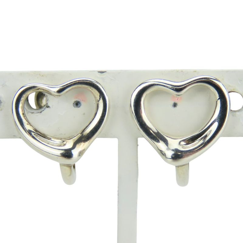 Tiffany & Co Earring Open Heart Silver 925 Approx 2.2g Silver Cute Fashionable