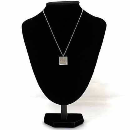 Gucci Square Logo Plate Necklace Ec22785 Silver