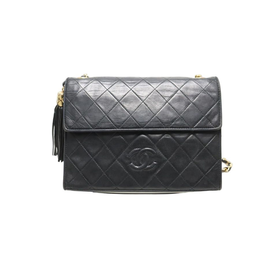 Chanel Quilted Fringe GD Leather Chain Shoulder