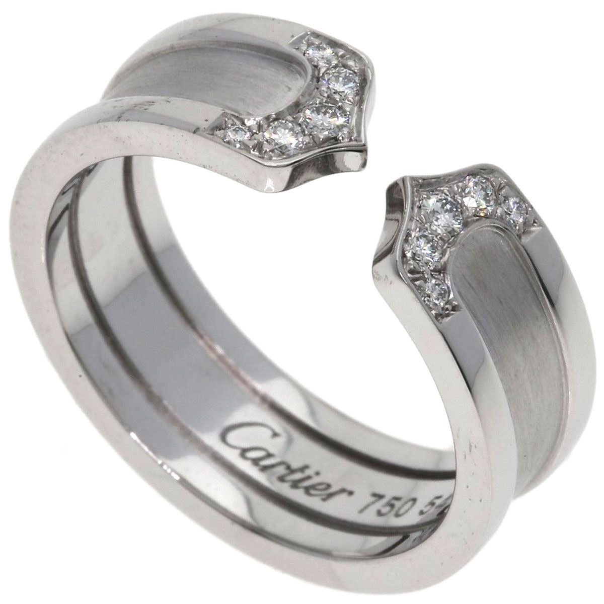 Cartier Diamond SM 54 Ring 18K White Gold