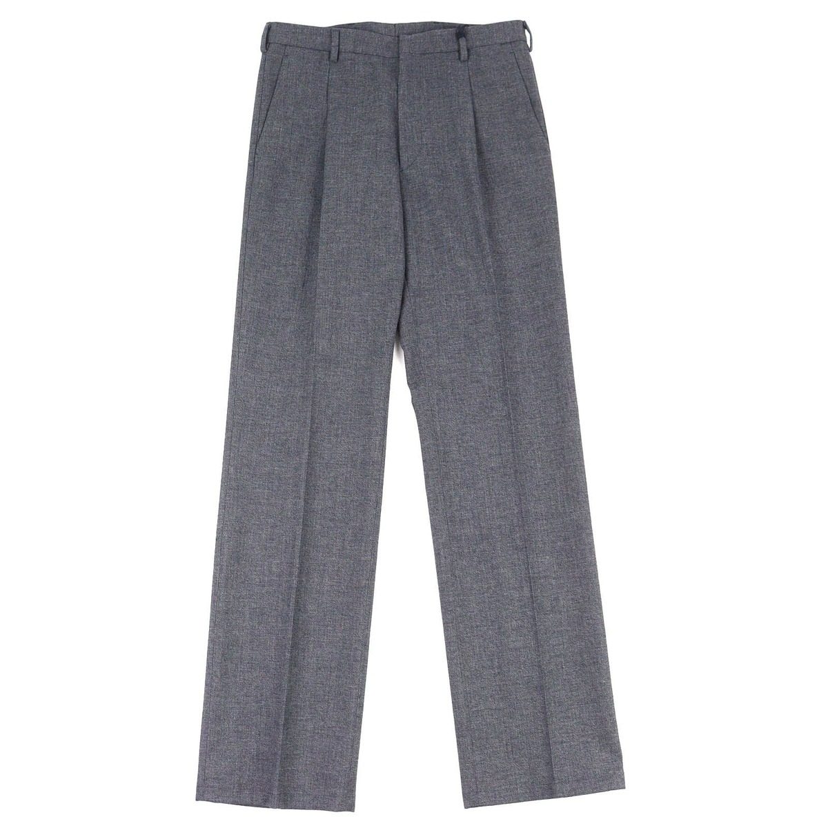 Prada Wool Pleated Trousers Pants Anthracite Gray 48