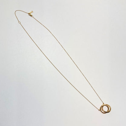 Tiffany & Co Tiffany Atlas X Closed Interlocking Necklace K18yg with Box