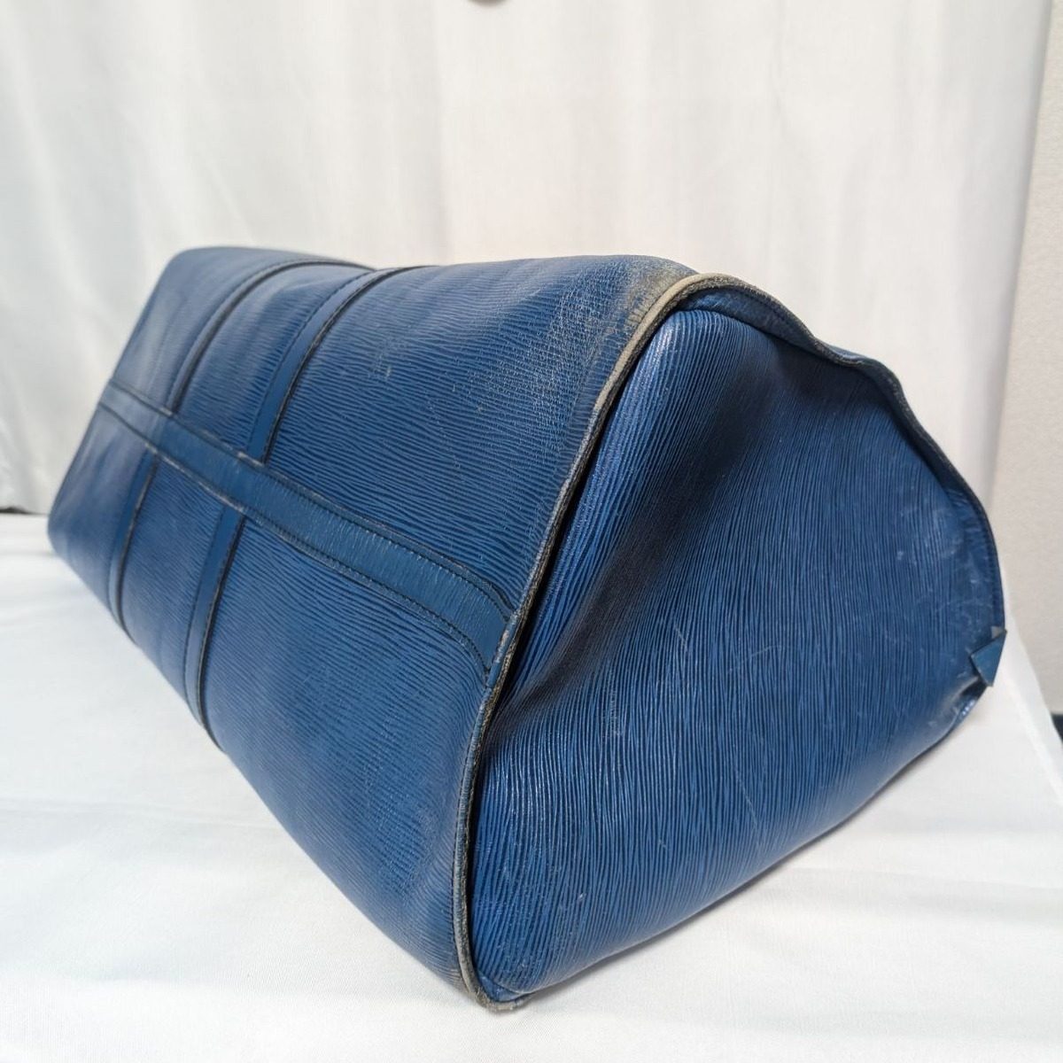 Louis Vuitton Keepall 55 Epi Toledo Blue Boston Bag Leather — view 3