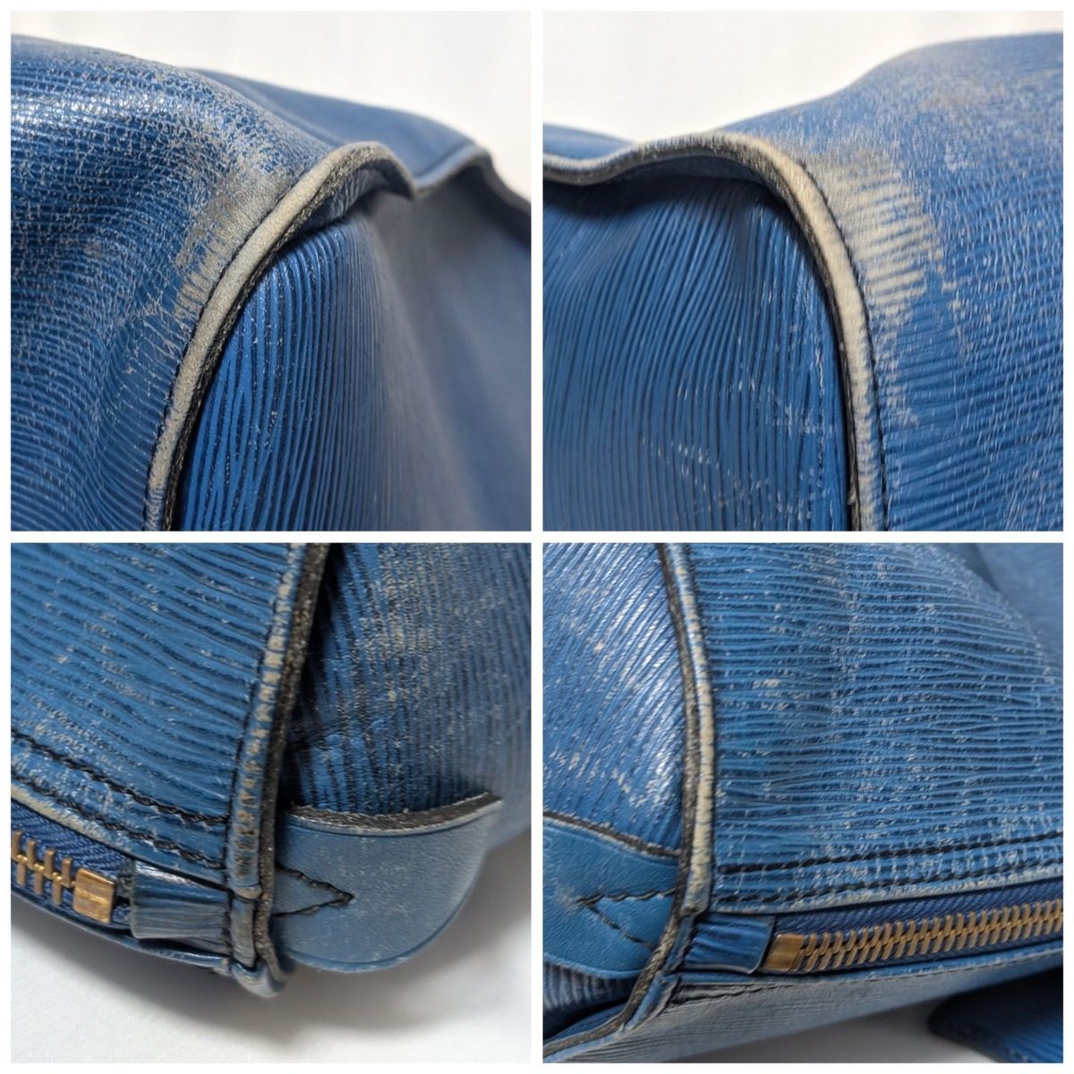Louis Vuitton Keepall 55 Epi Toledo Blue Boston Bag Leather — view 5