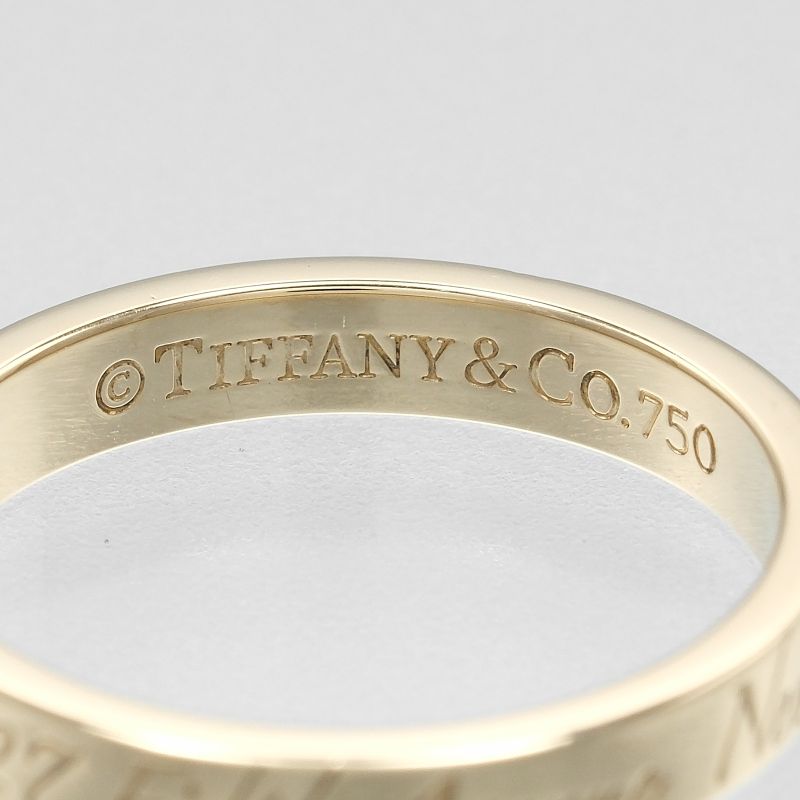 Tiffany & Co Notes 18K Yellow Gold Size 7.5 Ladies' 2.67g Ring
